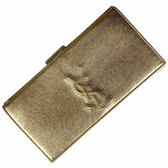 Yves Saint Laurent Handbags - YSL Vintage Gold Leather Wallet